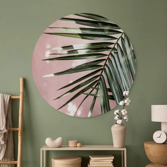 Wandcirkel Palmblad voor roze muur - Böhmer 