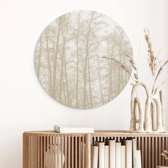 Stampe per pareti Silent Winter Forest - Böhmer - Alu-Dibond Round 