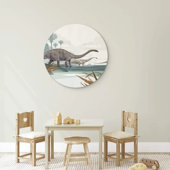 Wandcirkel Braun - Diplodocus Dinosaurus Wandcirkel Braun - Diplodocus Dinosaurus