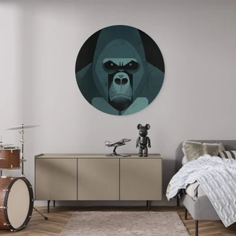 Vægcirkel Gorilla - Braun 