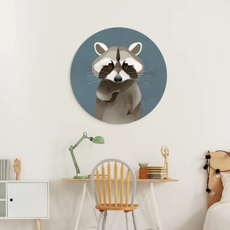 Wandcirkel Braun - Wasbeer 