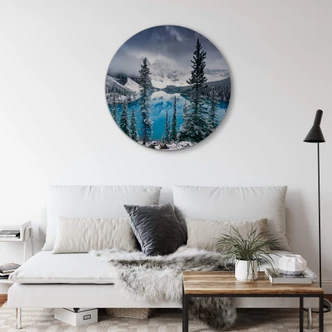 Alu-Dibond Cole - Kalter Seeblick - Rund 