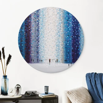 Wandbild Verträumter Regentag - Ermilkina - Alu-Dibond - Rund 