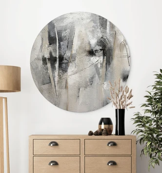 Wanddecoratie Abstract Landschap - Fedrau - Alu-Dibond Rond 