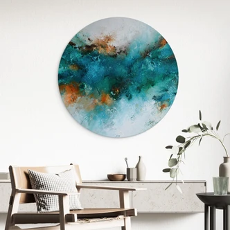 Wandbild Gefrorenes Wasser - Fedrau - Alu-Dibond Rund 