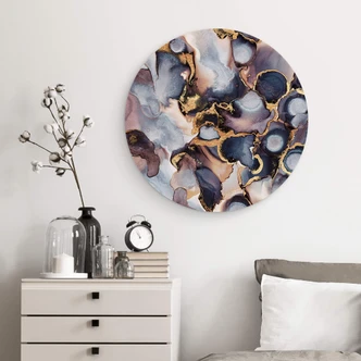 Wandcirkel Fredriksson Pink and Gold 