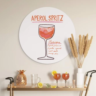 Rundes Wandbild Fritsch - Aperol Spritz - Alu-Dibond 