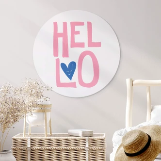 Alu-Dibond Wall Circle Fritsch - Hello 