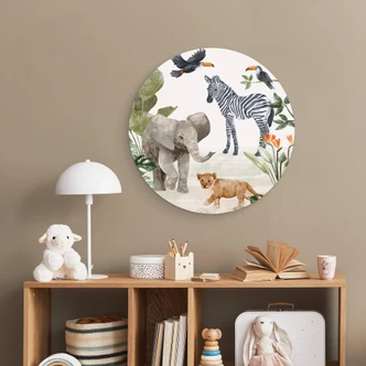 Wandcirkel Goed Blauw - Jungle Babies 