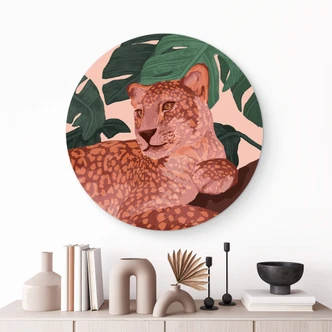 Wandcirkel Goed Blauw - Gouden Panter Wandcirkel Goed Blauw - Gouden Panter