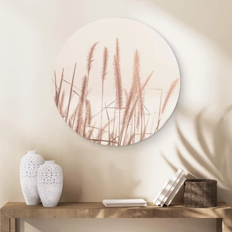 Wandcirkel Grass at Sea 