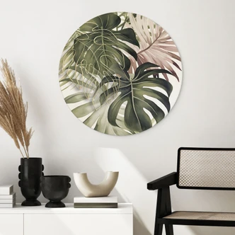 Dibond Wanddecoratie Tropische bladeren - Haase 