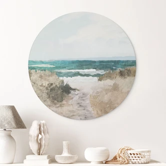 Wandbild Dünenweg zum Strand - Hobday - Alu-Dibond - Rund 
