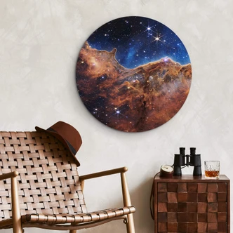 Alu-Dibond James Webb Telescope - Carina Nebula - Rund 
