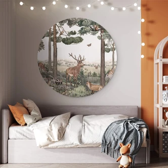 Wandcirkel Kikki Belle - Meeting Forest Animals 