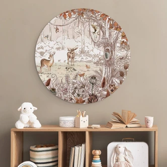Wandcirkel Kikki Belle - Plezier in het Bos in de Herfst 