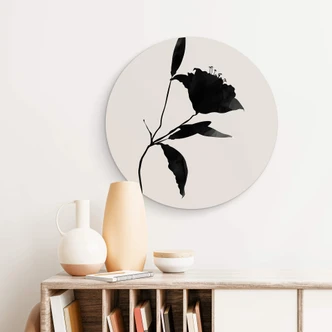 Alu-Dibond Kubistika - Nero - Rund Alu-Dibond Kubistika - Nero - Rund