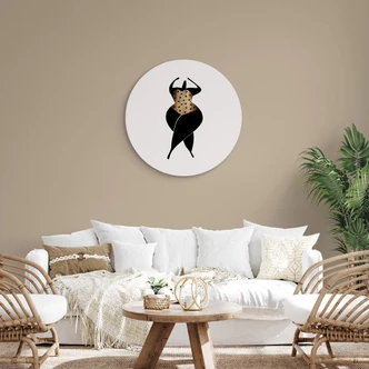 Alu-Dibond Kubistika - Tanz in der Sonne - Rund 