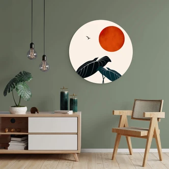 Alu-Dibond Kubistika - Träume in der Nacht - Rund 