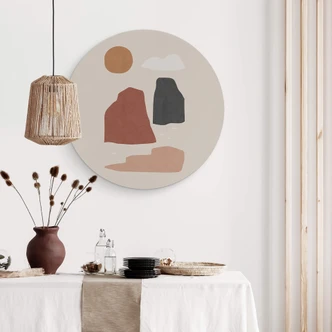 Alu-Dibond Orara Studio - Landschaft bei Tag - Rund Alu-Dibond Orara Studio - Landschaft bei Tag - Rund