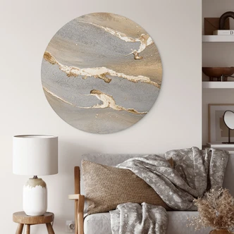 Dibond Wanddecoratie Goudkleurig zand - Purina-Purite 