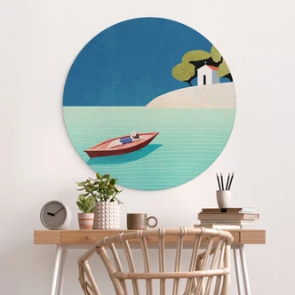 Dibond Wanddecoratie Siësta in de zomer - Rivers 