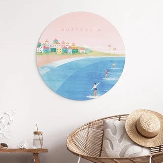 Dibond Wanddecoratie Surfen aan de kust van Australië - Rivers 