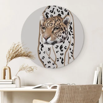 Wandcirkel Luipaard illustratie - Roberg 