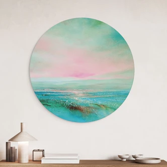 Tableaux Mer turquoise au crépuscule - Schmucker - Alu-Dibond Rond 