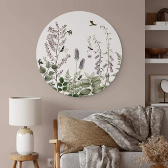 Wandcirkel Sir Edward - Kolibries in de Tuin Wandcirkel Sir Edward - Kolibries in de Tuin