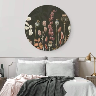 Wandcirkel Sir Edward - Droogbloemen olijf Wandcirkel Sir Edward - Droogbloemen olijf