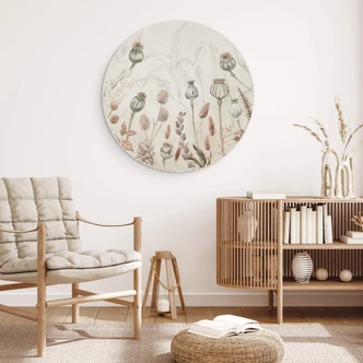 Wandcirkel Sir Edward - Droogbloemen wit Wandcirkel Sir Edward - Droogbloemen wit