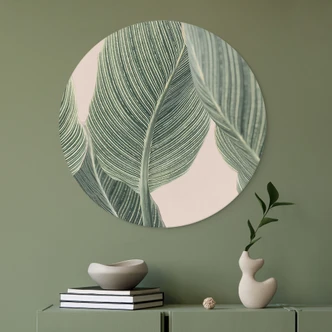 Alu-Dibond Calathea Pflanze - Sisi & Seb - Rund 
