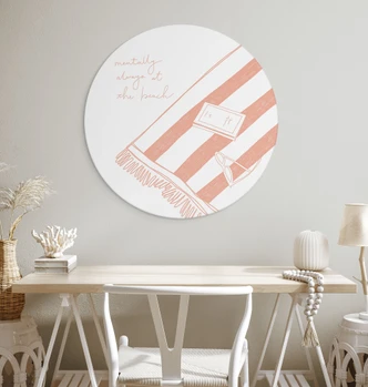 Billede med længsel efter strand og hav - Soley - Alu-Dibond round 