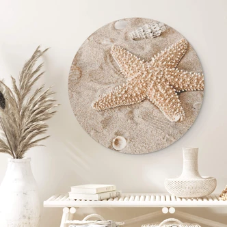 Wandcirkel - Zeester op het Strand 