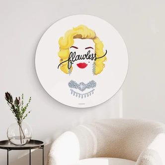 Alu-Dibond Wall Circle Tohmé - Flawless Marilyn 