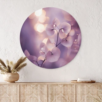 Wandbild Zarte Orchidee in Lila - Treechild - Alu-Dibond Rund 