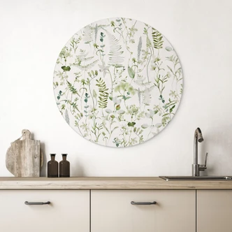 Dibond Wanddecoratie Kruiden en wilde bloemen - UN Designs 