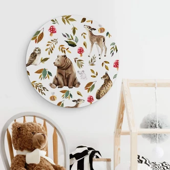 Wandcirkel UN Designs - Colorful Forest 