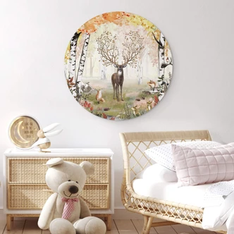 Wandcirkel Kikki Belle - Hert in de Herfst 