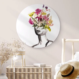 Wandcirkel Verbaan - Rainbow Flower Hair 