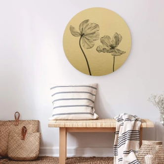 Dibond Schilderij met goud effect Grønkjær - Tulpen 