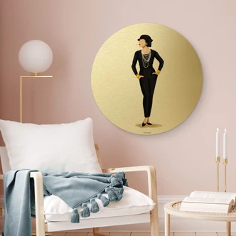 Dibond Schilderij met goud effect Tohmé - Coco 