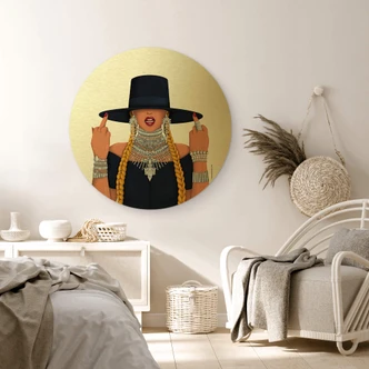 Alu-Dibond mit Goldeffekt Tohmé - Formation - Rund 