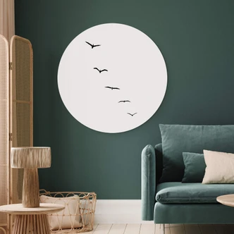 Alu-Dibond Kubistika - Hoch am Himmel - Rund Alu-Dibond Kubistika - Hoch am Himmel - Rund