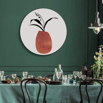 Wandcirkel Kubistika - Blooming Winter 