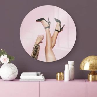 Glasbild 1X Studio - Stösschen - Rund 