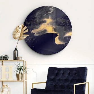 Glasbild Chang - Natronsee - Rund 