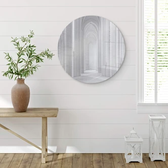 Glasbild Fleckenstein - Grundtvigskirche - Rund Glasbild Fleckenstein - Grundtvigskirche - Rund