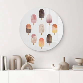 Glasbild Fredriksson - Eis Variation - Rund 